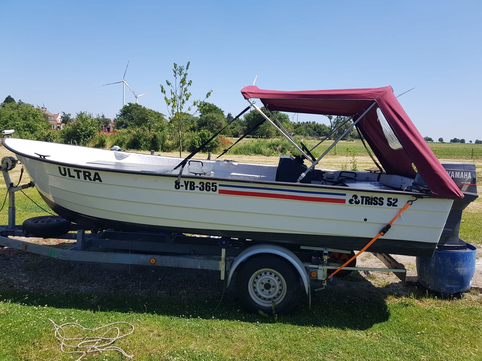Plezierboot met krachtige 50pk motor, Ophalen, Zo goed als nieuw, Buitenboordmotor