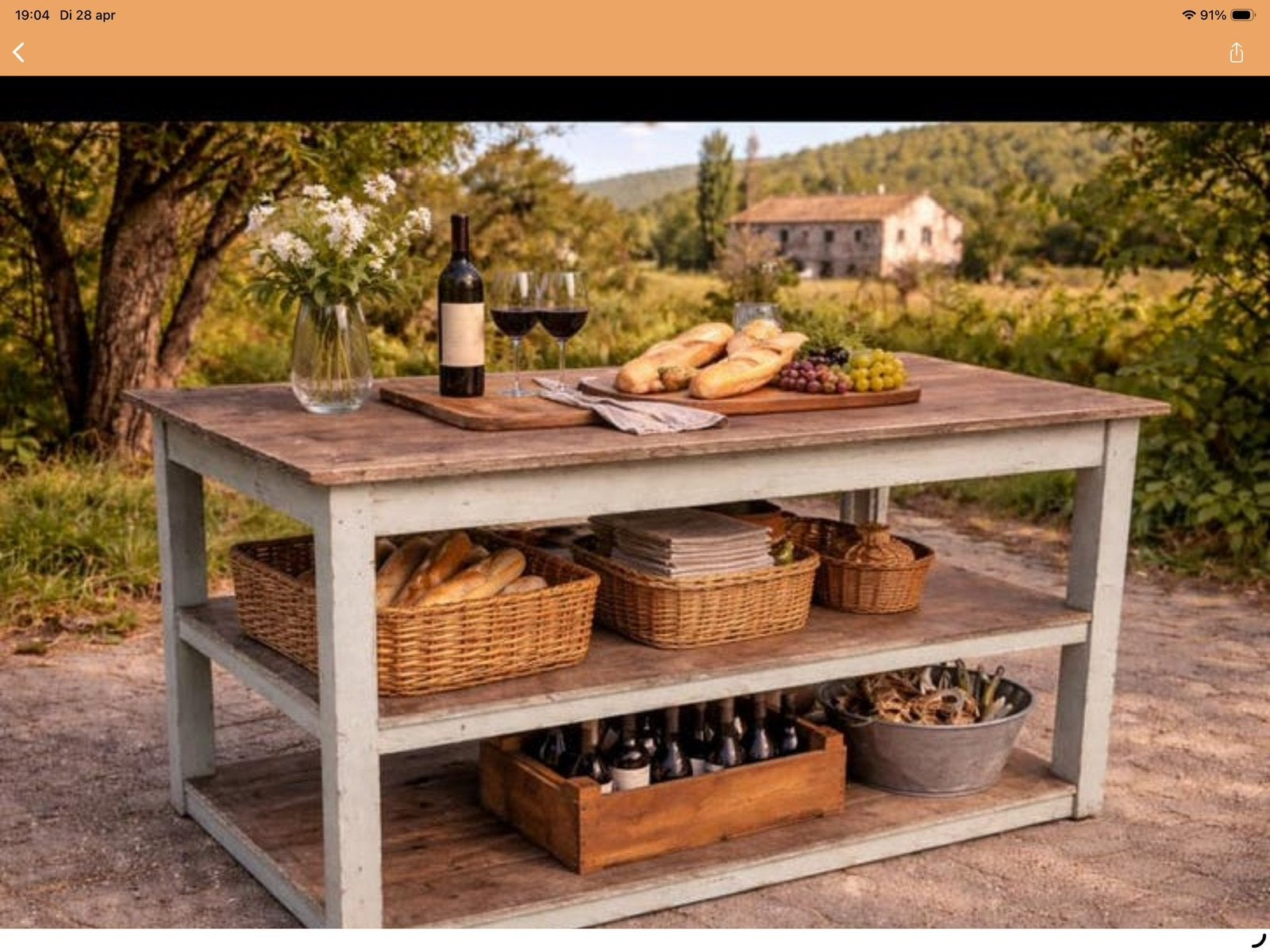 Vintage Werktafel / Ateliertafel / Keukeneiland, Ophalen