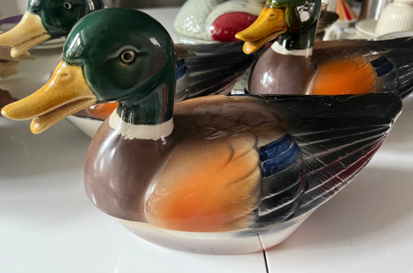 Mooie vintage Pate eenden van Caugant izgst, Verzenden
