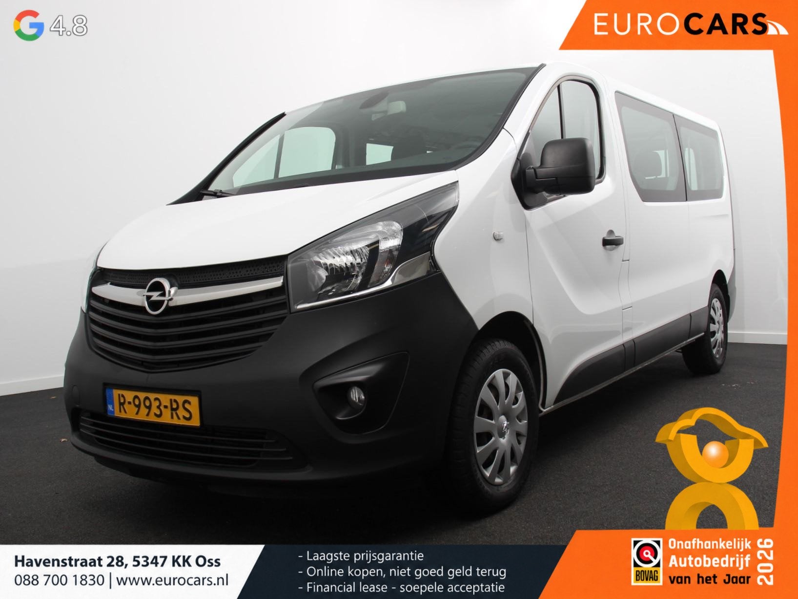 Opel Vivaro Combi 1.6 CDTI L2H1 8-Persoons PERSONENBUS Incl., Auto's, 2000 kg, 226 €/maand, Bedrijf, Te koop