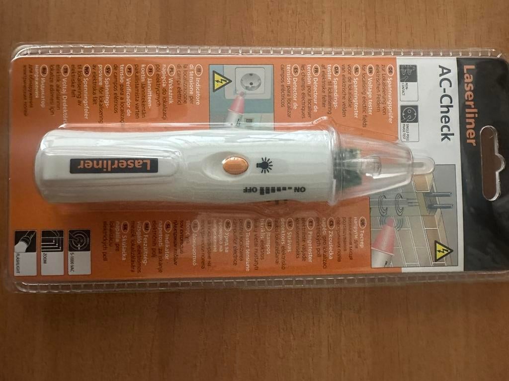 Contactloze spanningstester AC check laserliner, Ophalen of Verzenden, Zo goed als nieuw