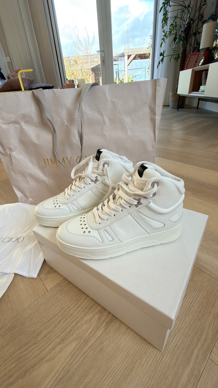 Jimmy Choo Diamond Light Maxi Sneakers - Nieuw in doos, Ophalen of Verzenden, Nieuw, Wit, Sneakers of Gympen