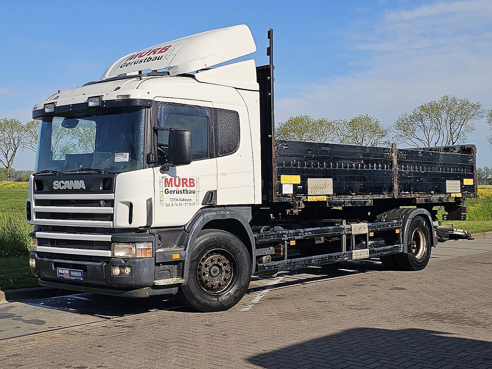 SCANIA P114.380 4x2 german truck, Auto's, Scania, Wit, Te koop, BTW verrekenbaar