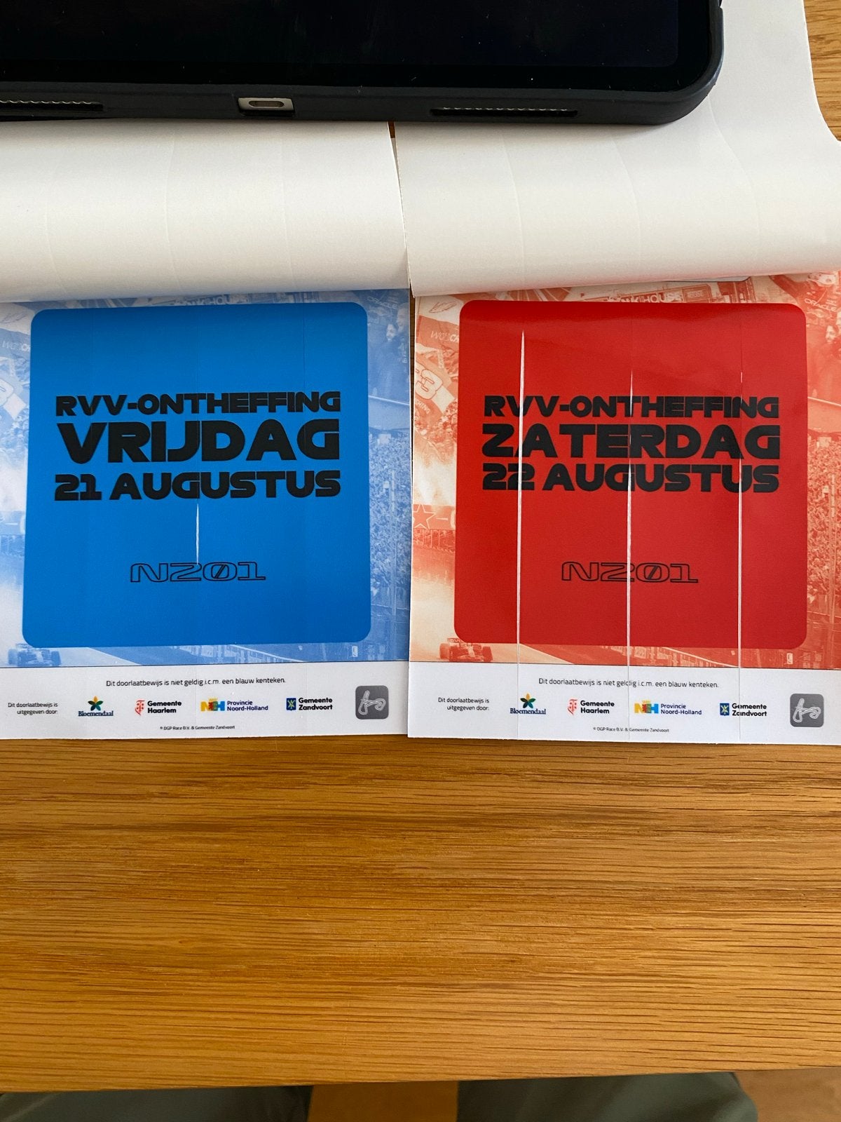 Doorlaatbewijs F1 incl parkeerplaats op eigen oprit