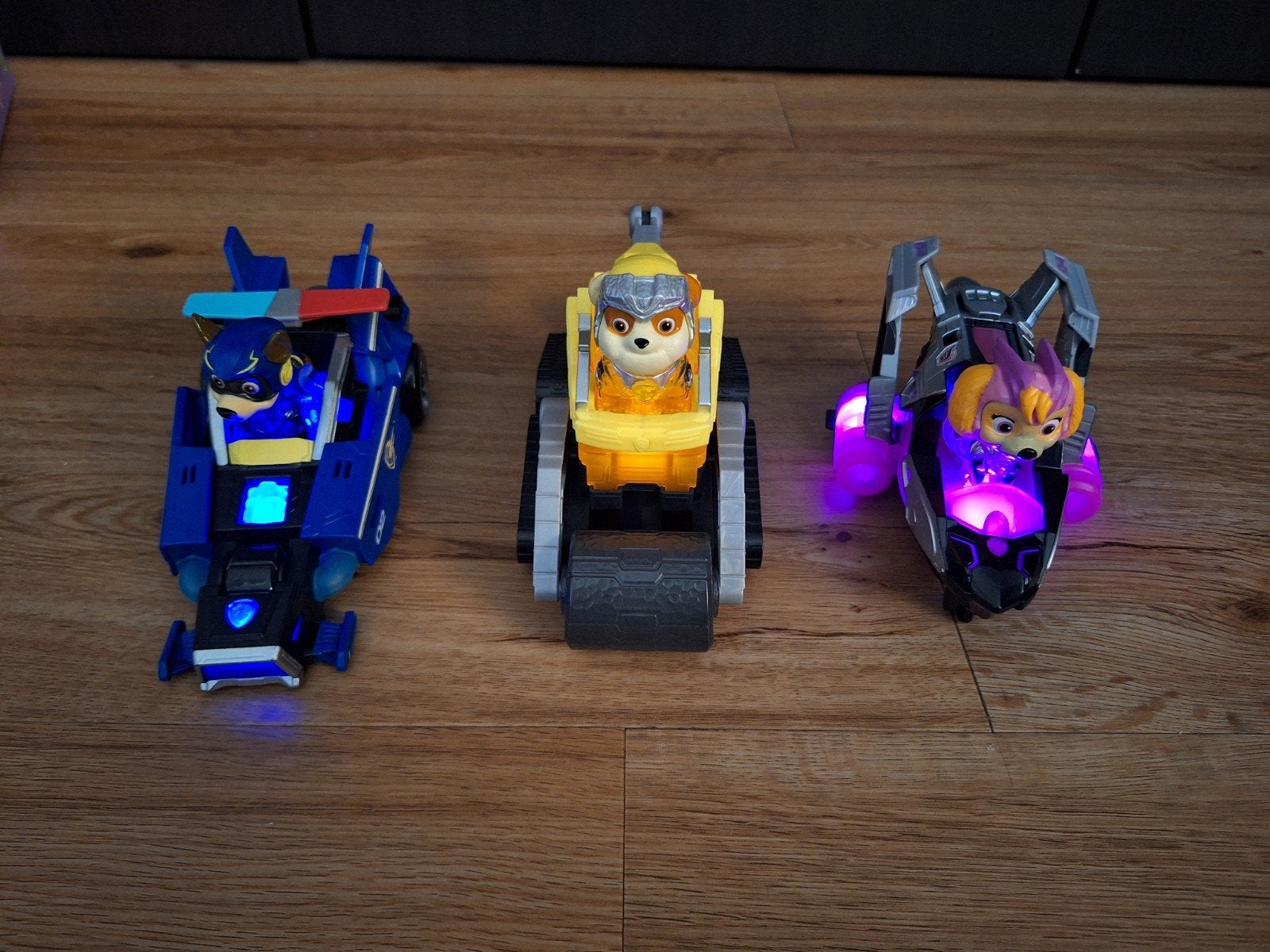 Paw Patrol Mighty Pups Voertuigen - 3 stuks, Ophalen of Verzenden, Zo goed als nieuw, Jongen of Meisje