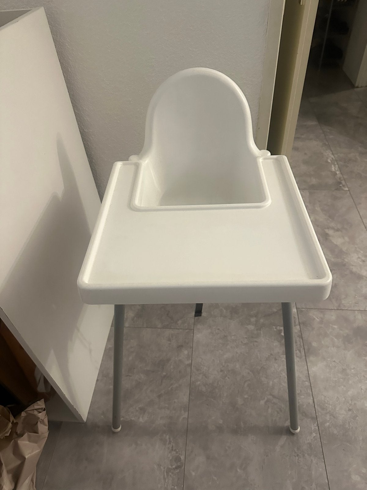 IKEA kinderstoel met eetblad en gordel, Ophalen of Verzenden, Gebruikt, Overige typen, Afneembaar eetblad