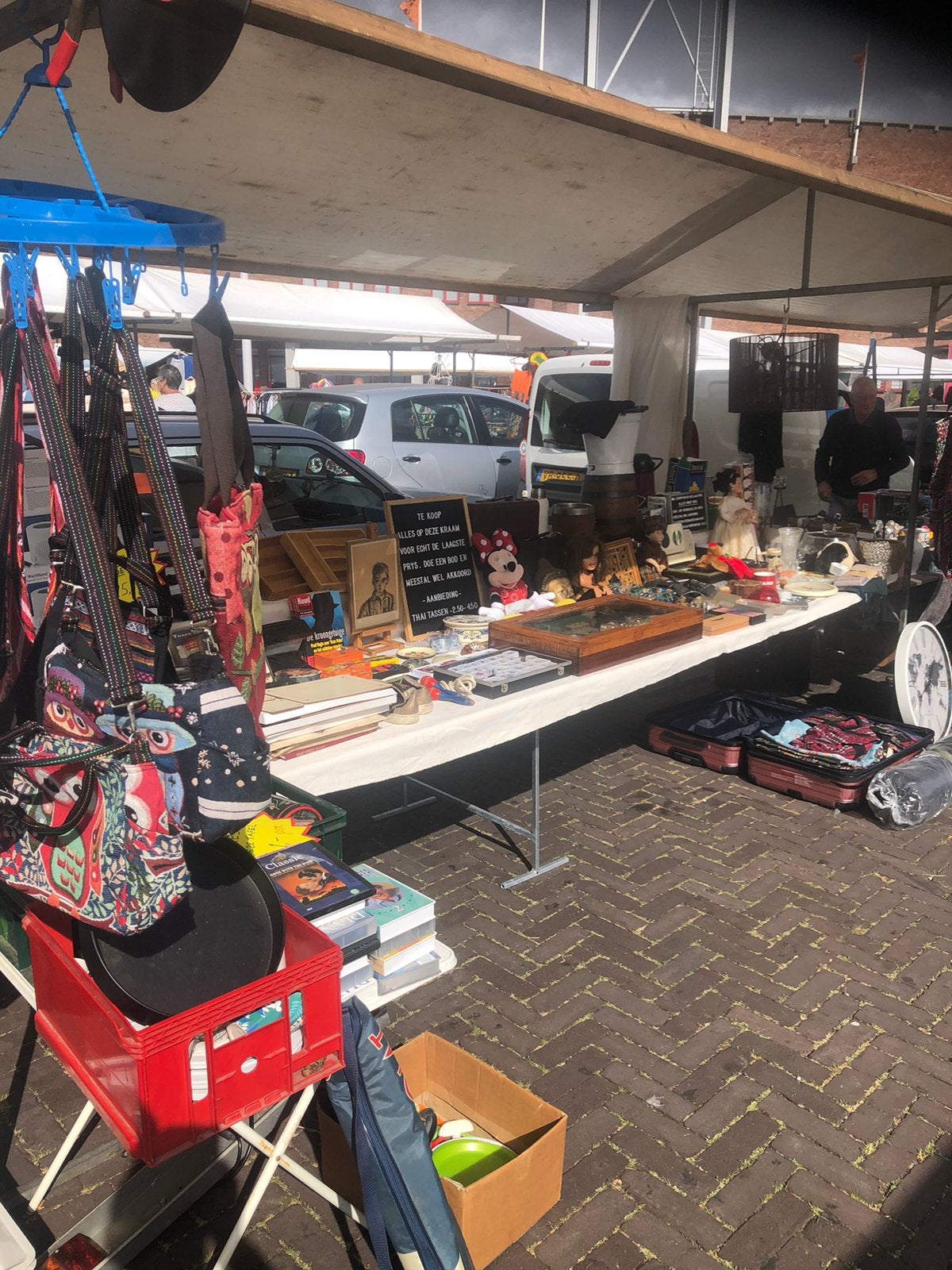2M3 rommelmarktspullen in kratjes, Ophalen, Gebruikt