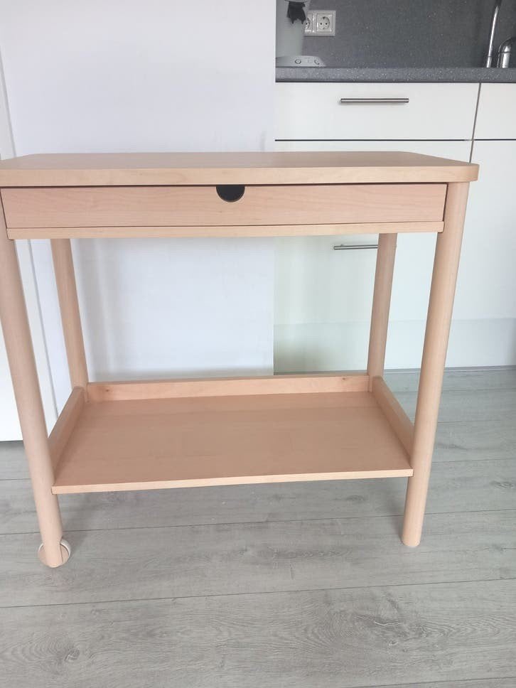 IKEA RÖNNINGE Roltafel, berken, 78x39 cm, als nieuw!, Ophalen, Modern, Scandinavisch, Zo goed als nieuw, 75 cm of meer
