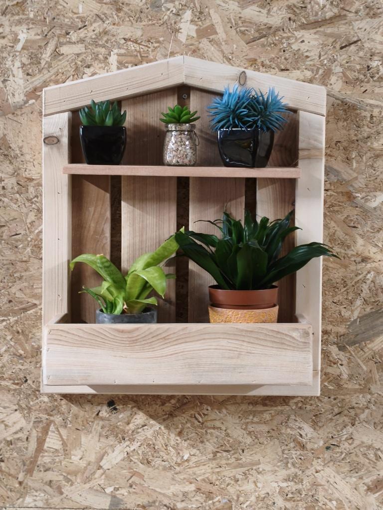 Houten bloembak, Tuin en Terras, Bloembakken en Plantenbakken, Ophalen, Minder dan 60 cm, Nieuw, Overige vormen