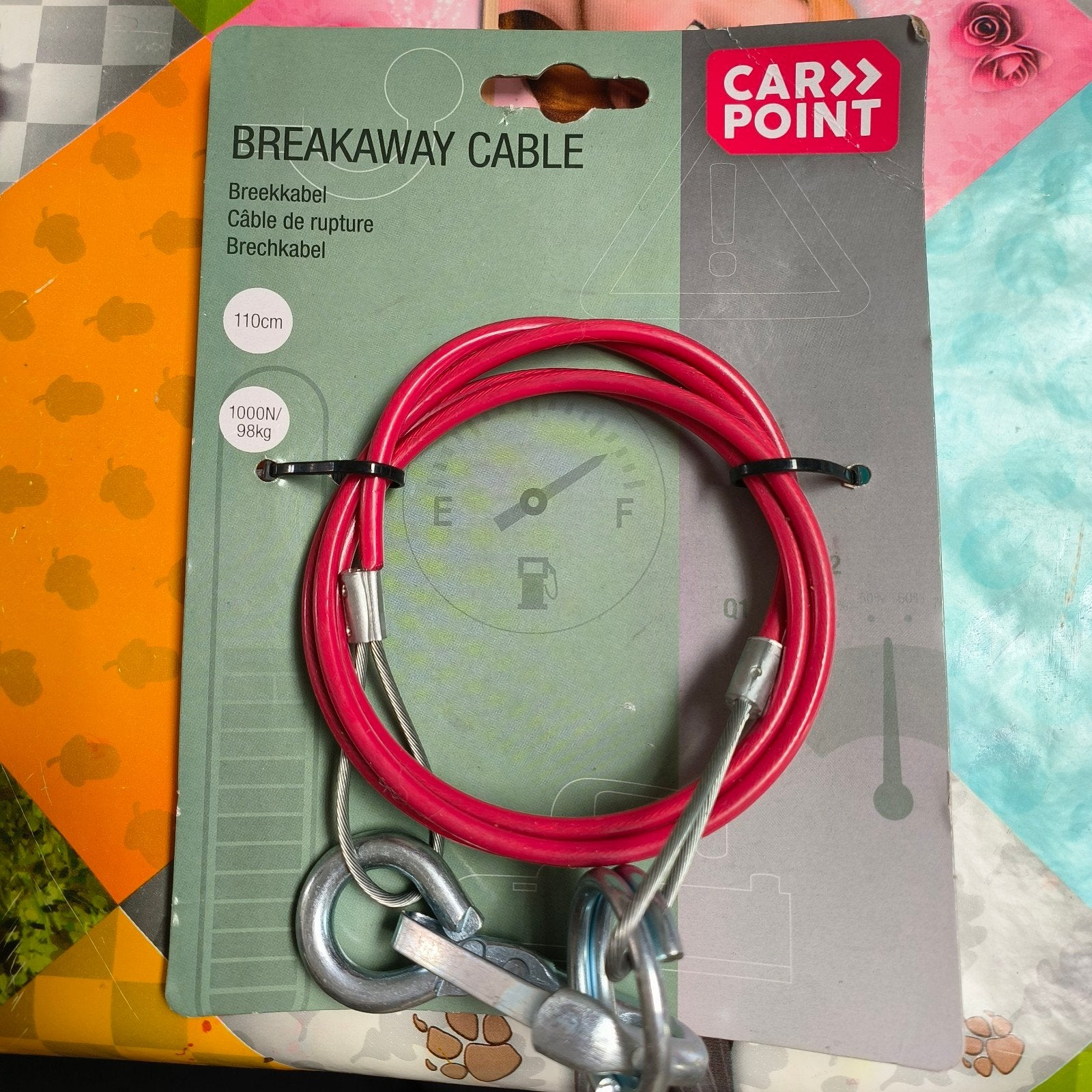 Nieuwe Carpoint Breakaway Kabel 110cm - 98kg, Ophalen of Verzenden, Nieuw