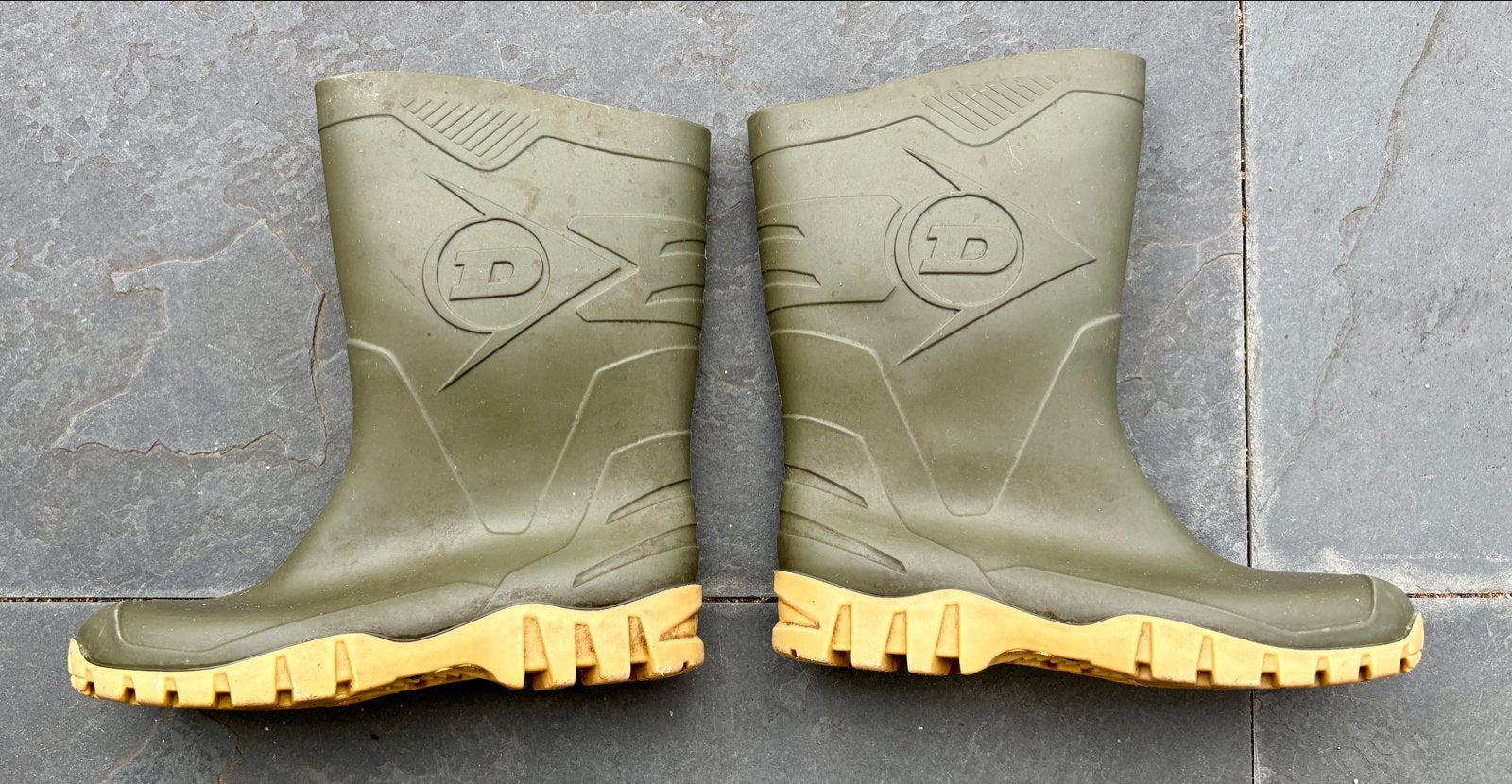 Dunlop laarzen maat 39 - weinig gebruikt, Ophalen, Zo goed als nieuw, Groen, Regenlaarzen