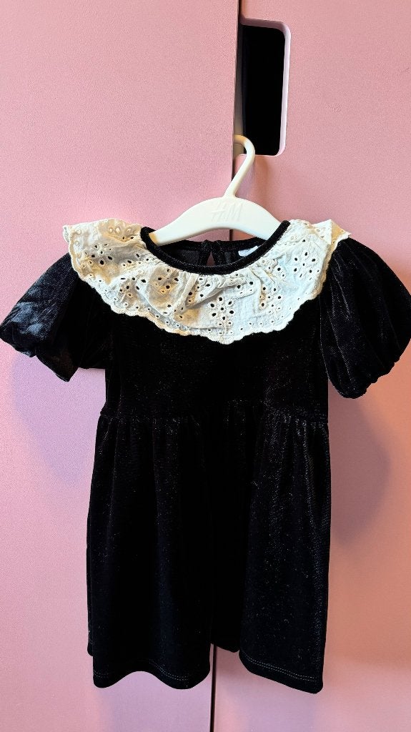 Zara black velvet dress size 92, Ophalen, Meisje, Zo goed als nieuw, Zara girls