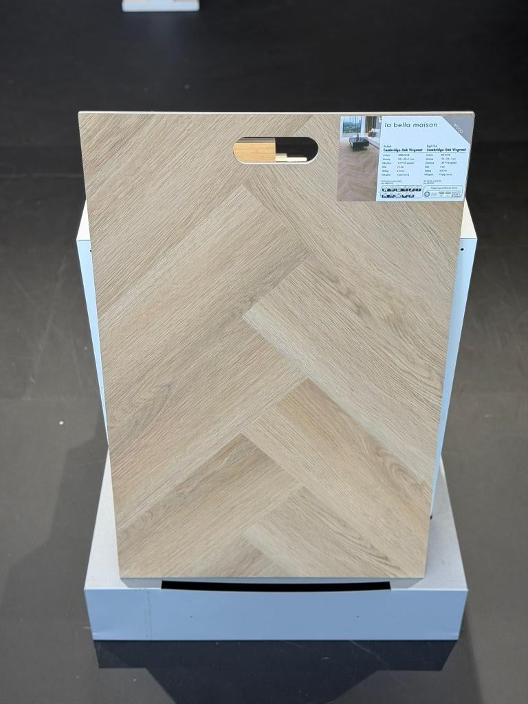 PVC VISGRAATVLOER VOOR SLECHTS €24,90 p/m2 INCL. ONDERVLOER, Crème, 75 m² of meer, Nieuw, Ophalen of Verzenden