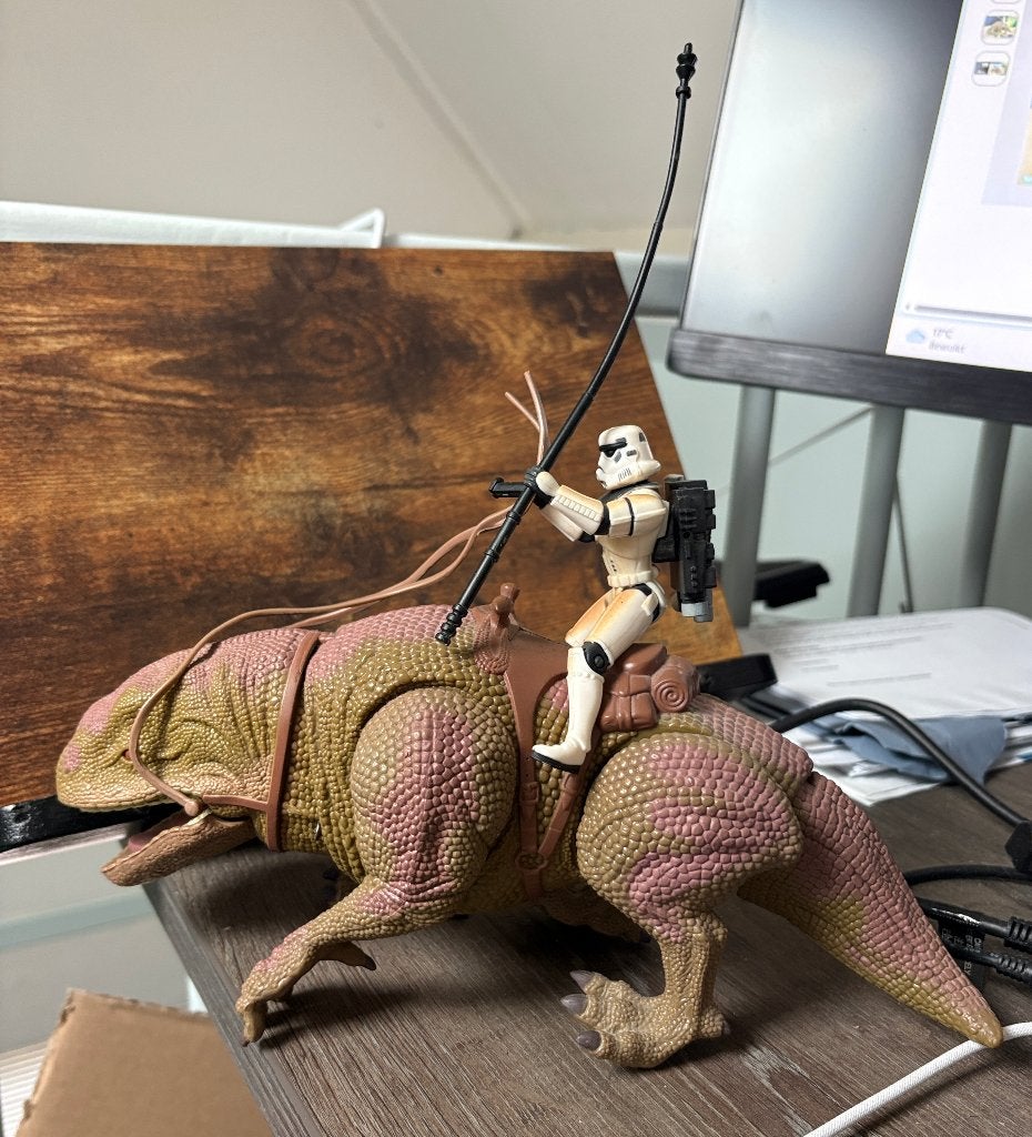 Star Wars PotF Dewback plus Stormtrooper action figures, Verzamelen, Ophalen of Verzenden, Gebruikt, Actiefiguurtje