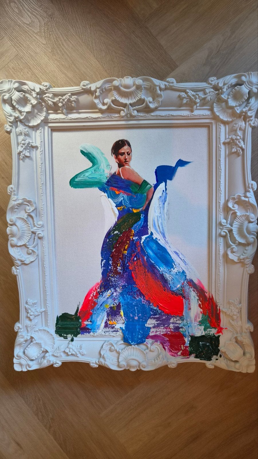 Modern schilderij, Ophalen, Figuren, Olieverf, Overige materialen
