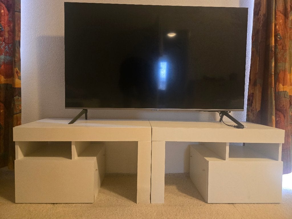 Samsung 50 inch QLED 4K Smart TV including white tv stand, Ophalen of Verzenden, Zo goed als nieuw, 100 cm of meer, Samsung