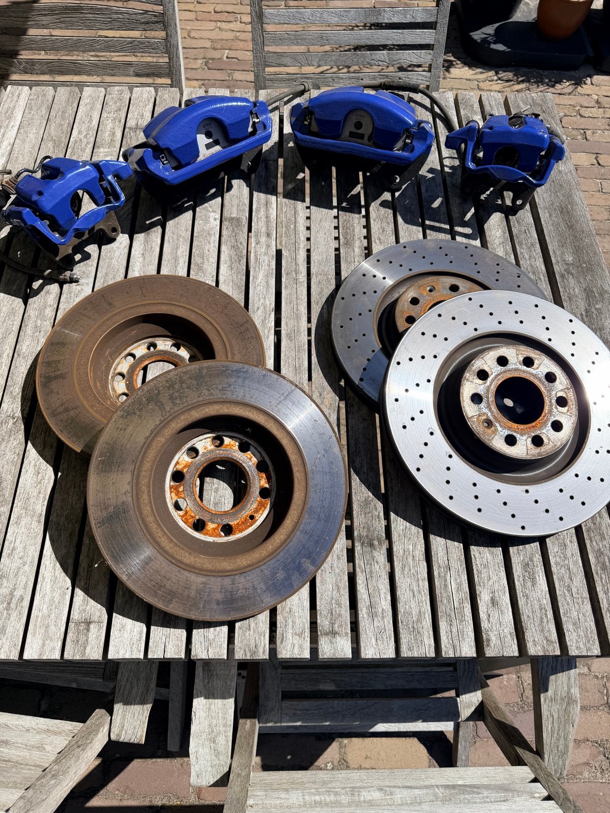 Complete Brembo remmenset 340mm/310mm Golf r32 etc., Ophalen, Gebruikt, Universele onderdelen