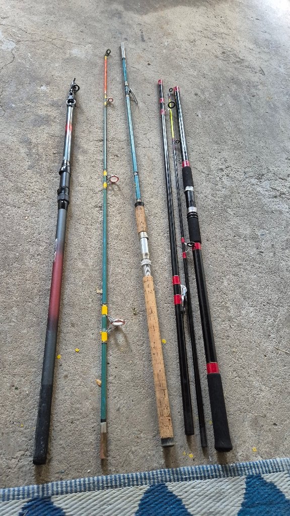 Zeehengels 3 stuks, Watersport en Boten, Ophalen, Gebruikt, Werphengel
