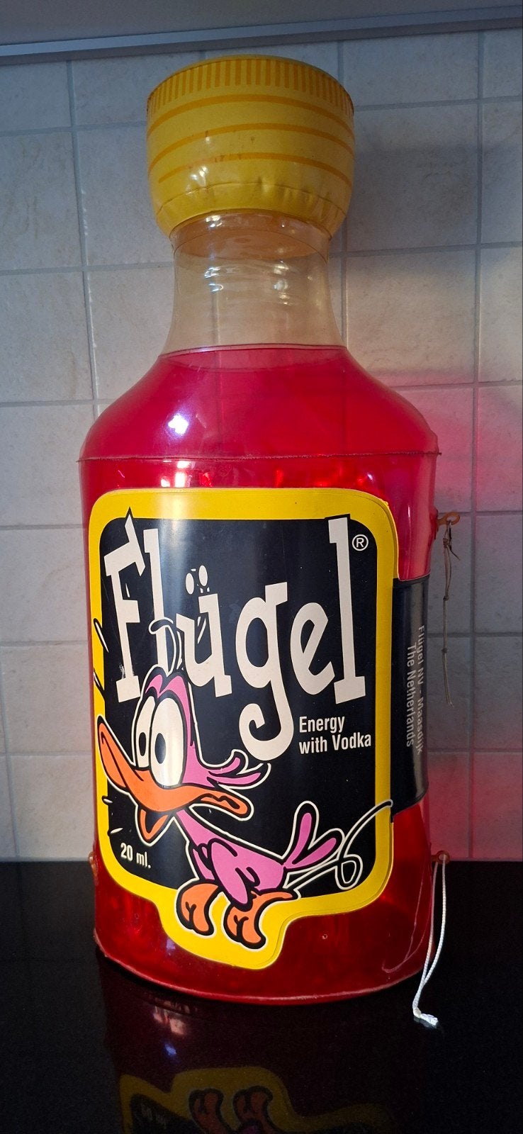 Flugel opblaas fles   60 cm hoog, Ophalen
