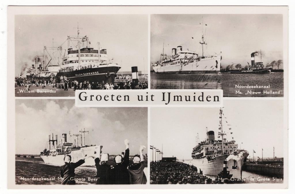 B2644 IJmuiden, 4/luik groeten, Ophalen of Verzenden, 1960 tot 1980, Ongelopen, Noord-Holland