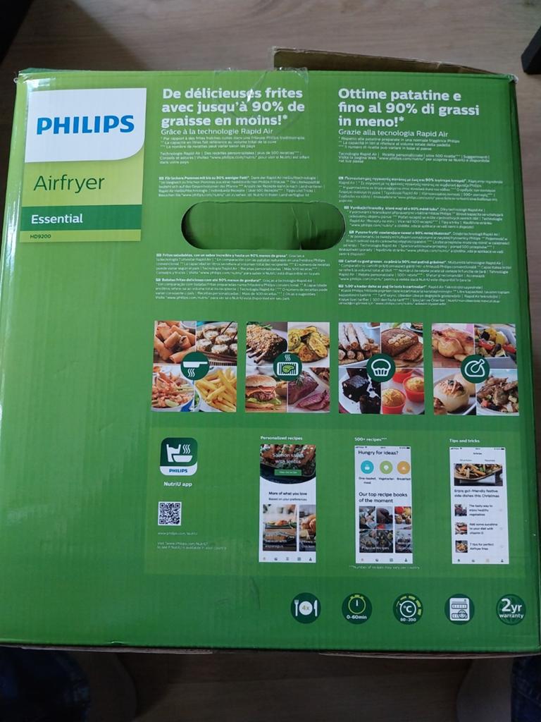 Philips Airfryer Essential HD9200 - Nieuw in doos, Witgoed en Apparatuur, Airfryers, Ophalen of Verzenden, Nieuw, Airfryer, 1000 t/m 1499 gram