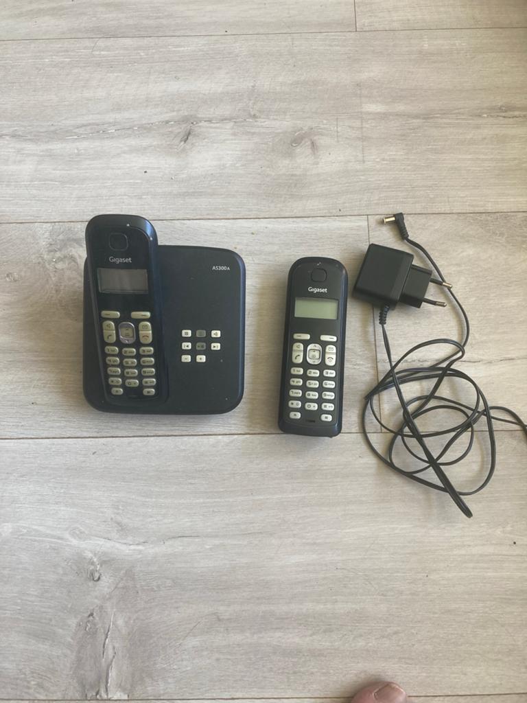 Gigaset AS300A draadloze telefoon met antwoordapparaat, Ophalen, Gebruikt, 2 handsets