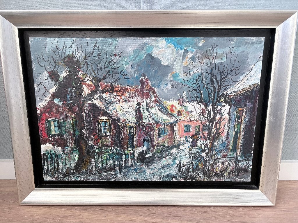 Jan Makkes schilderij, Antiek en Kunst, Kunst | Schilderijen | Klassiek, Ophalen, Gesigneerd, Landschap, Klassiek