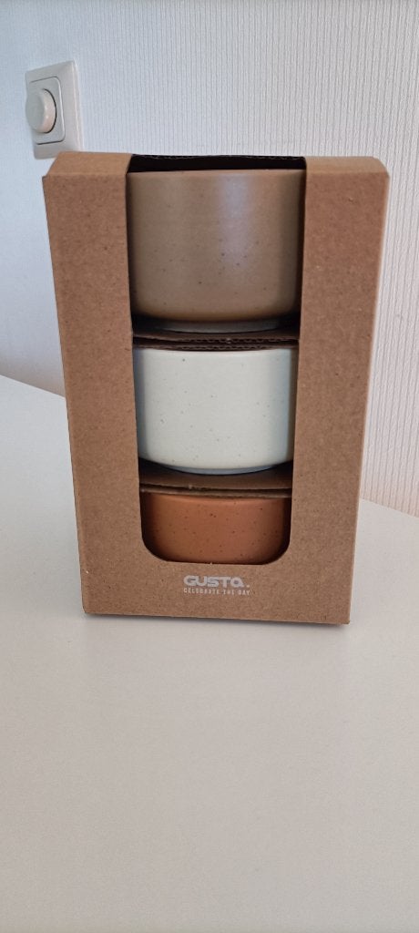 Gusto kommen/bowls/schaaltjes - 3 stuks, Nieuw, Ophalen of Verzenden, Kom(men), Overige stijlen