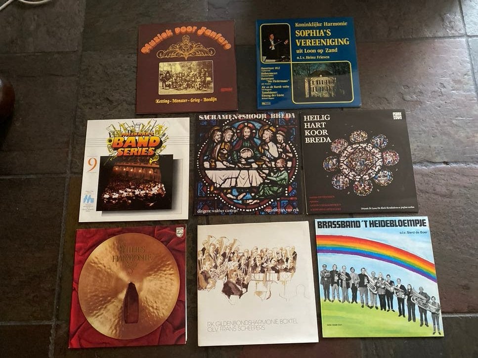 Partij van 9 Klassieke Vinyl LP's - Harmonie, Koor, Fanfare, LP, Modernisme tot heden, Ophalen of Verzenden, Zo goed als nieuw