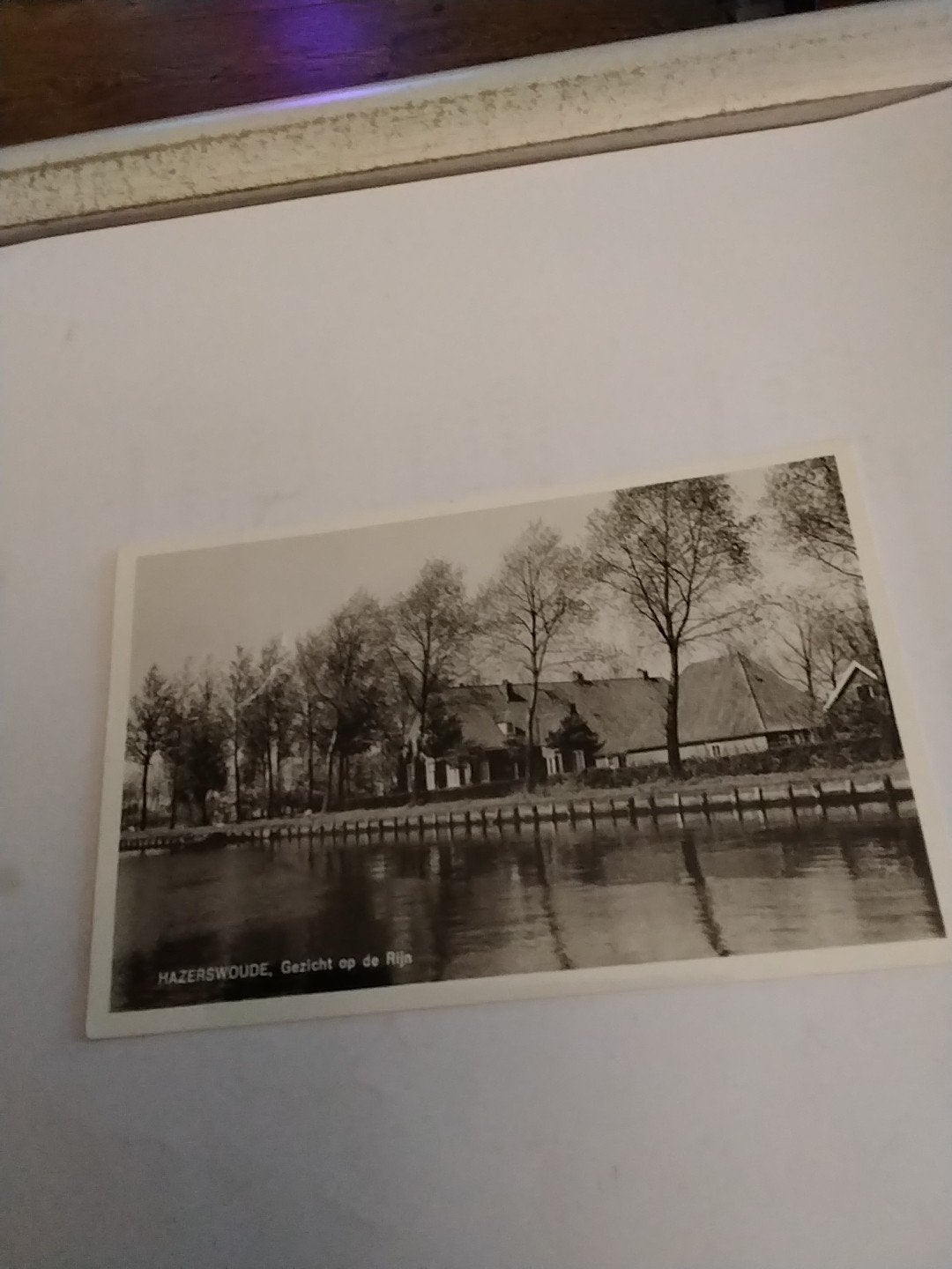 Oude Ansichtkaart Hazerswoude, Gezicht op de Rijn, Verzamelen, Ansichtkaarten | Nederland, Ophalen of Verzenden, 1960 tot 1980