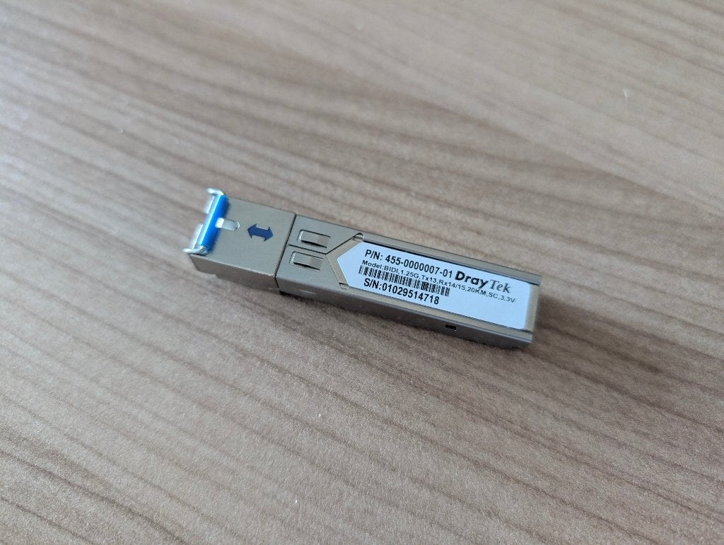 DrayTek SFP Glasvezel Module 1.25G BiDi (SC), Ophalen of Verzenden, Zo goed als nieuw