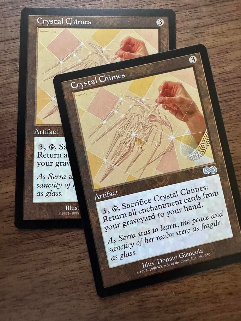 2x Crystal Chimes - Urza's Saga, Verzenden, Zo goed als nieuw