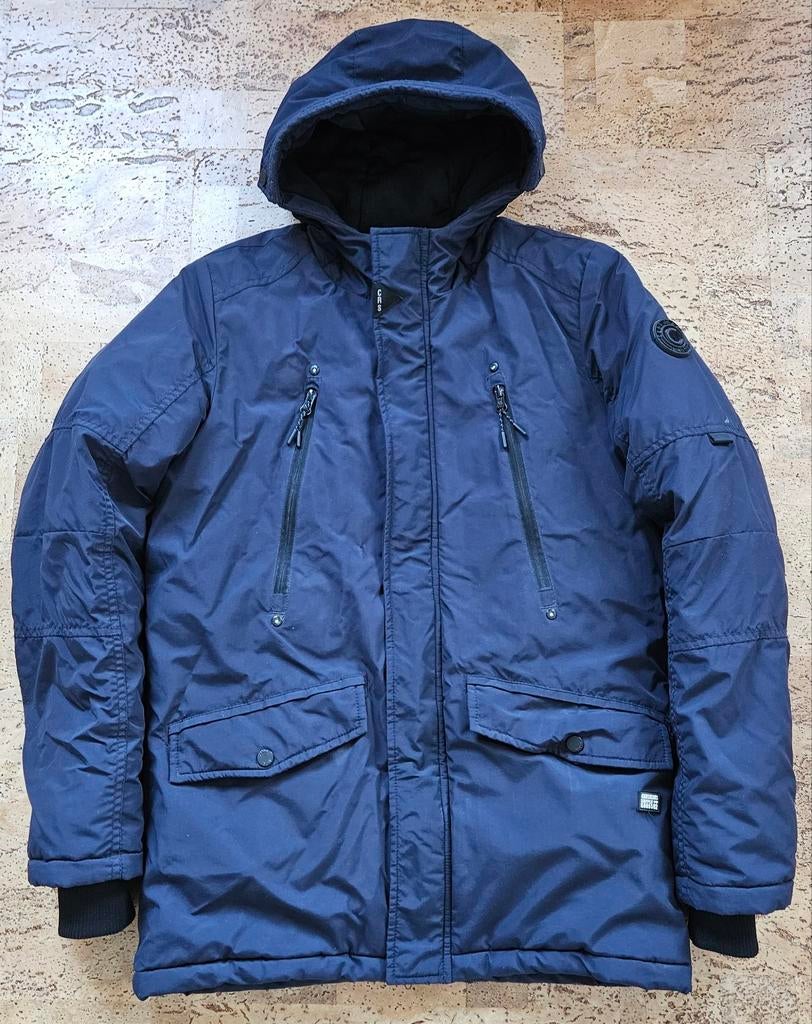 Cars Jeans winterjas donkerblauw 176, Ophalen of Verzenden, Zo goed als nieuw, Cars, Jongen