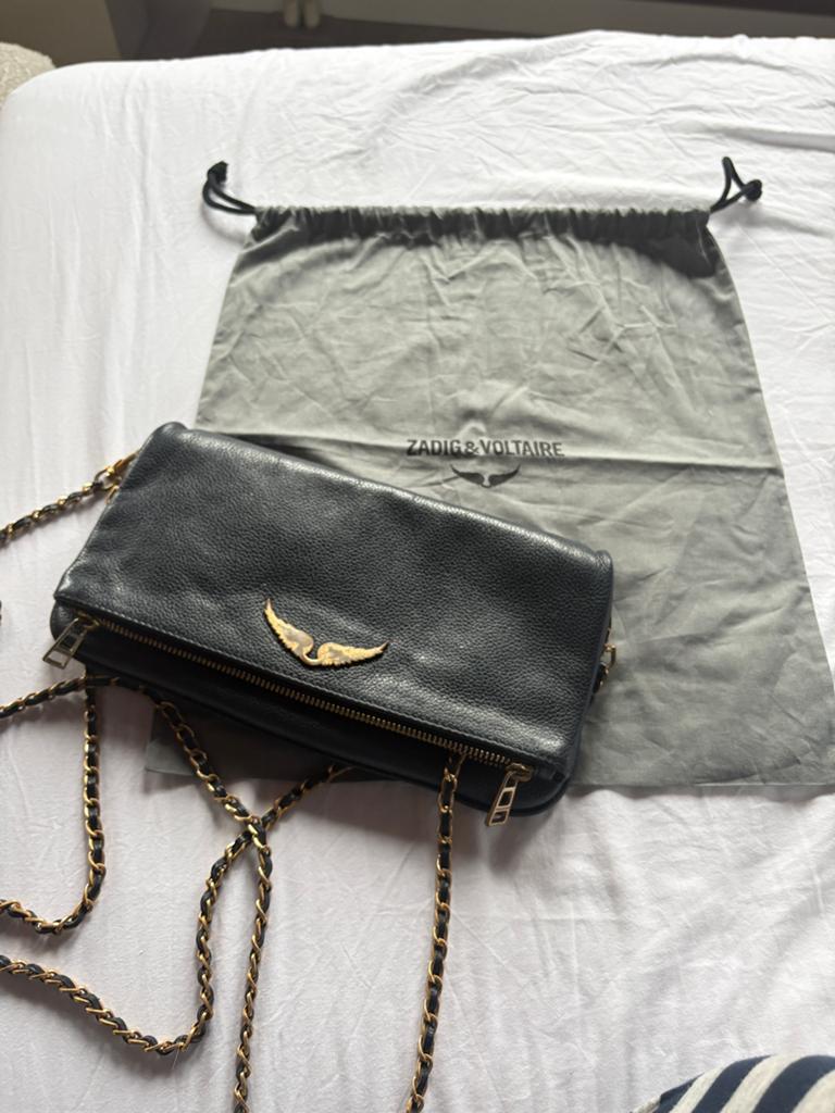 Zadig en Voltaire clutch, Sieraden, Tassen en Uiterlijk, Portemonnees, Overige merken, Gebruikt, Blauw, Ophalen of Verzenden