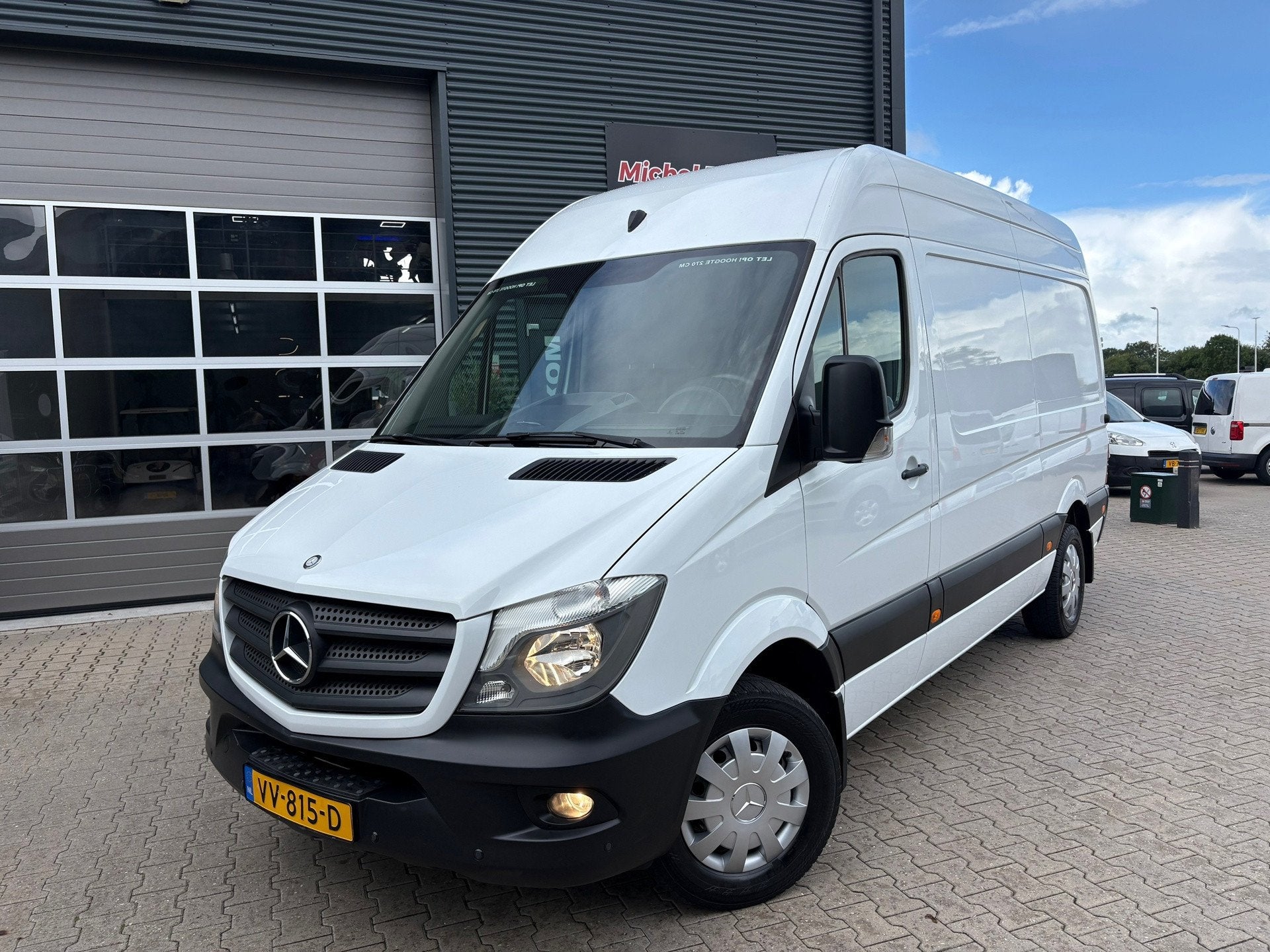 Mercedes-Benz Sprinter 310 2.2 CDI 366 L2 H2 Airco, Auto's, Gebruikt, Zwart, 2255 kg, Wit