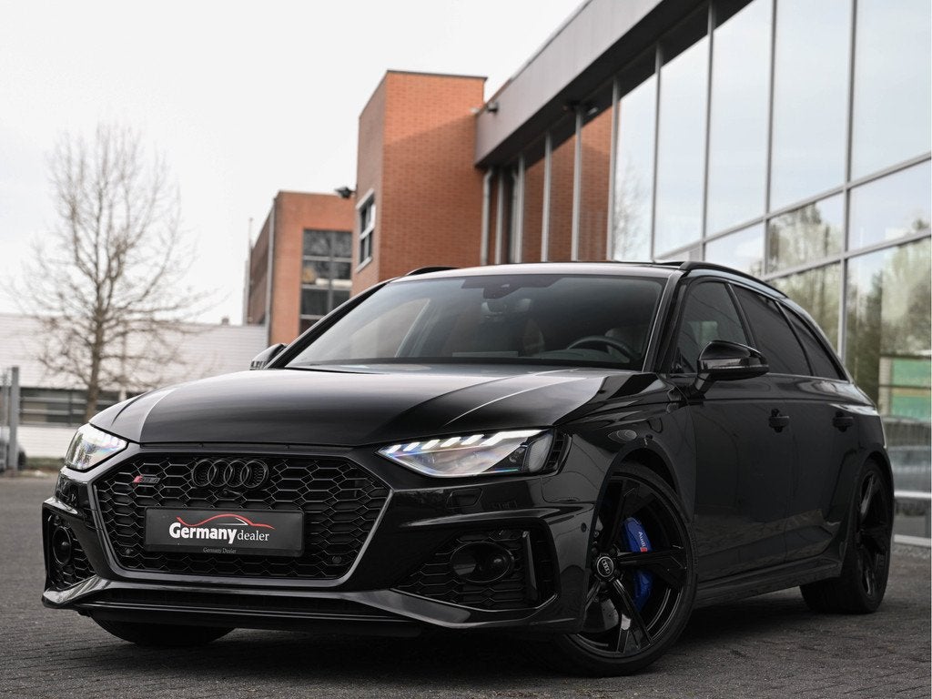 Audi RS4 Avant 2.9TFSI 450pk Quattro Keramiek Pano HUD Carbo, Auto's, Audi, Bedrijf, Te koop, RS4, 360° camera, 4x4, ABS, Achteruitrijcamera