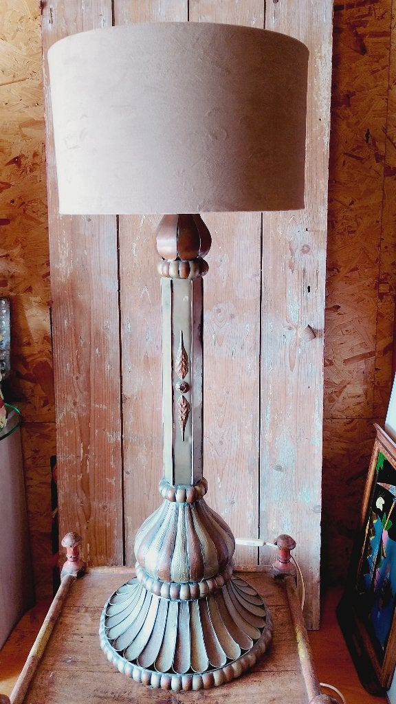 Antieke koperen messing Marokkaanse vloerlamp, Ophalen of Verzenden