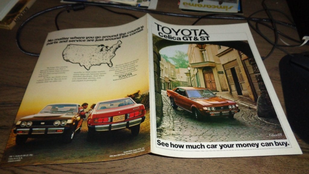 ZEER ZELDZAME USA Folder TOYOTA CELICA GT & ST   1975, Verzenden, Nieuw, Toyota