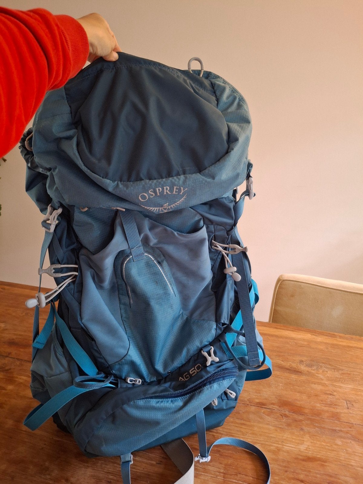 Osprey Aura AG 50 Dames Trekkingrugzak - Zo goed als nieuw, Ophalen of Verzenden, Gebruikt, Blauw, Overige typen