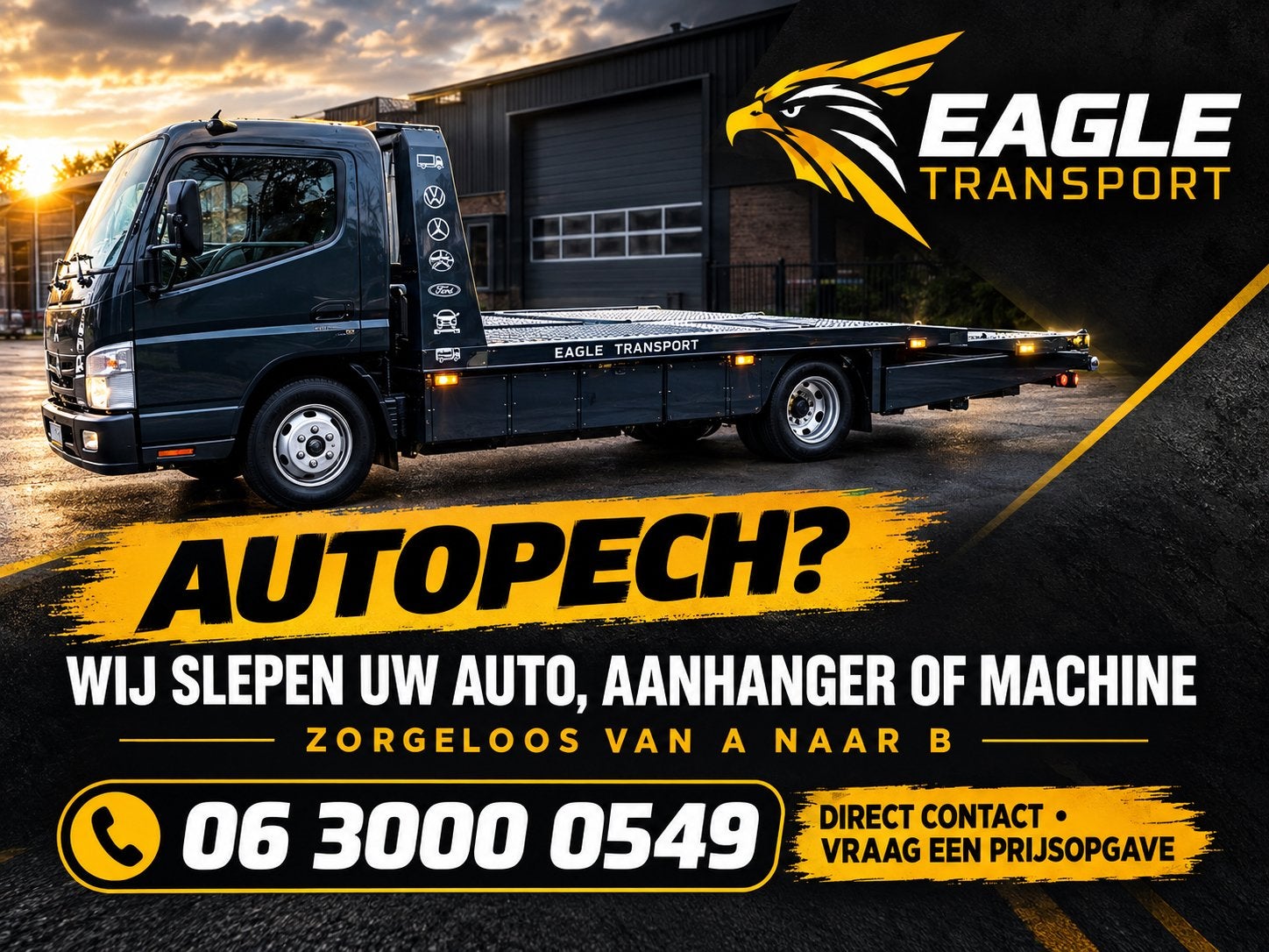 Autopech of Transport nodig? Eagle Transport sleept u snel!, Ophalen, Gebruikt