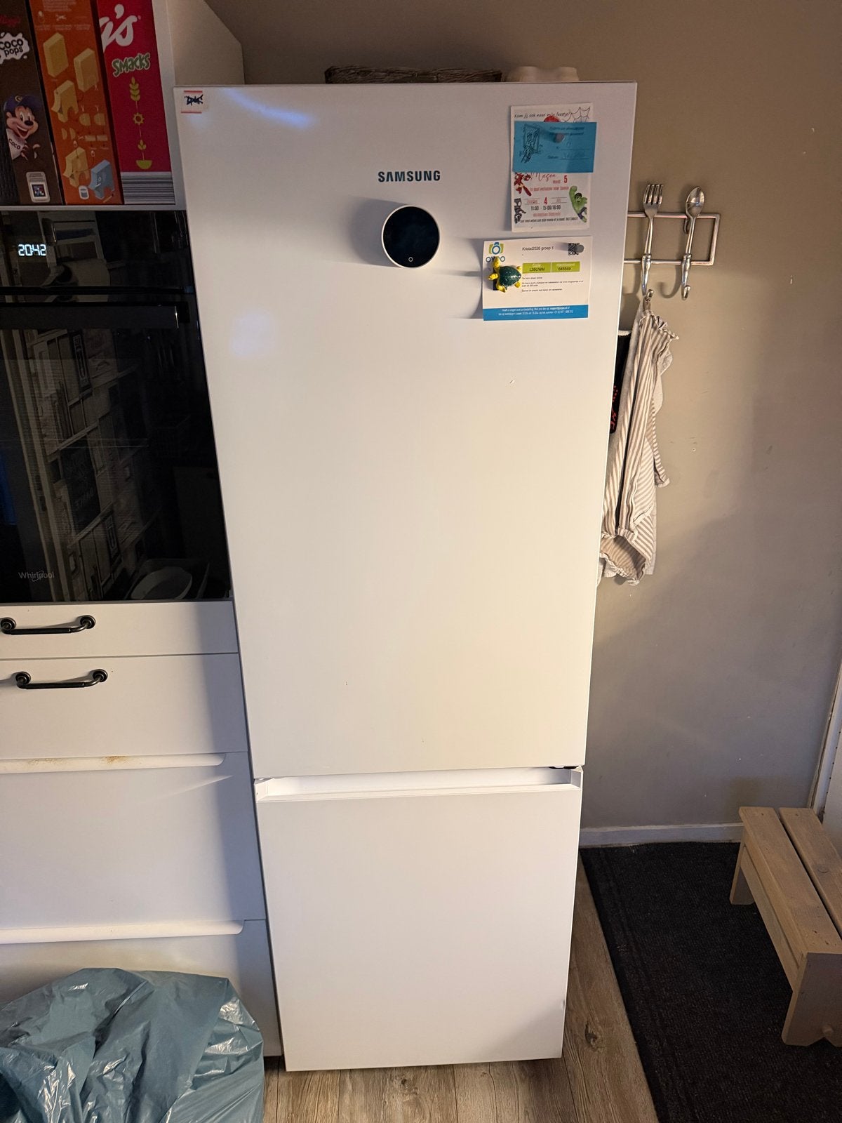 Samsung Koelvriescombinatie RB34C605CWW - ZGAN, Ophalen, 200 liter of meer, Met aparte vriezer, 160 cm of meer