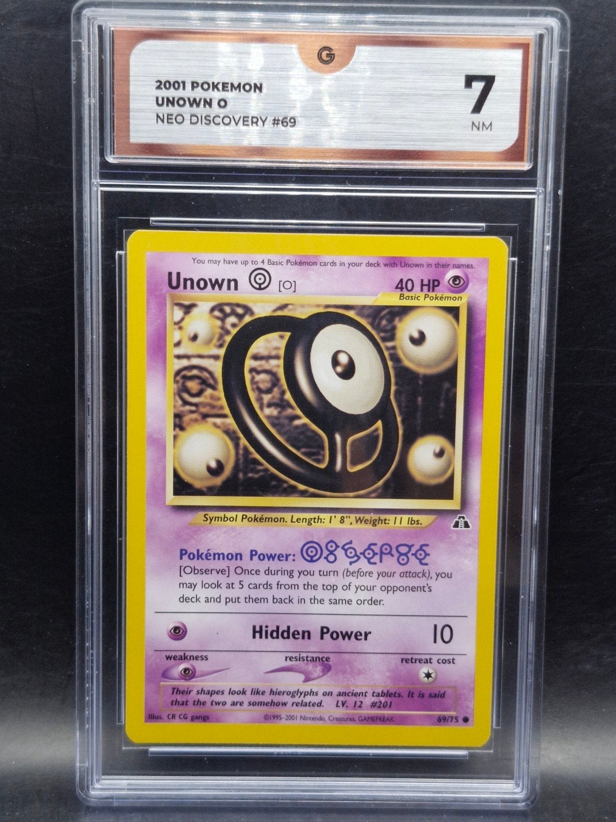 Unown o neo discovery #69 global grading 7nm, Verzenden, Zo goed als nieuw, Losse kaart