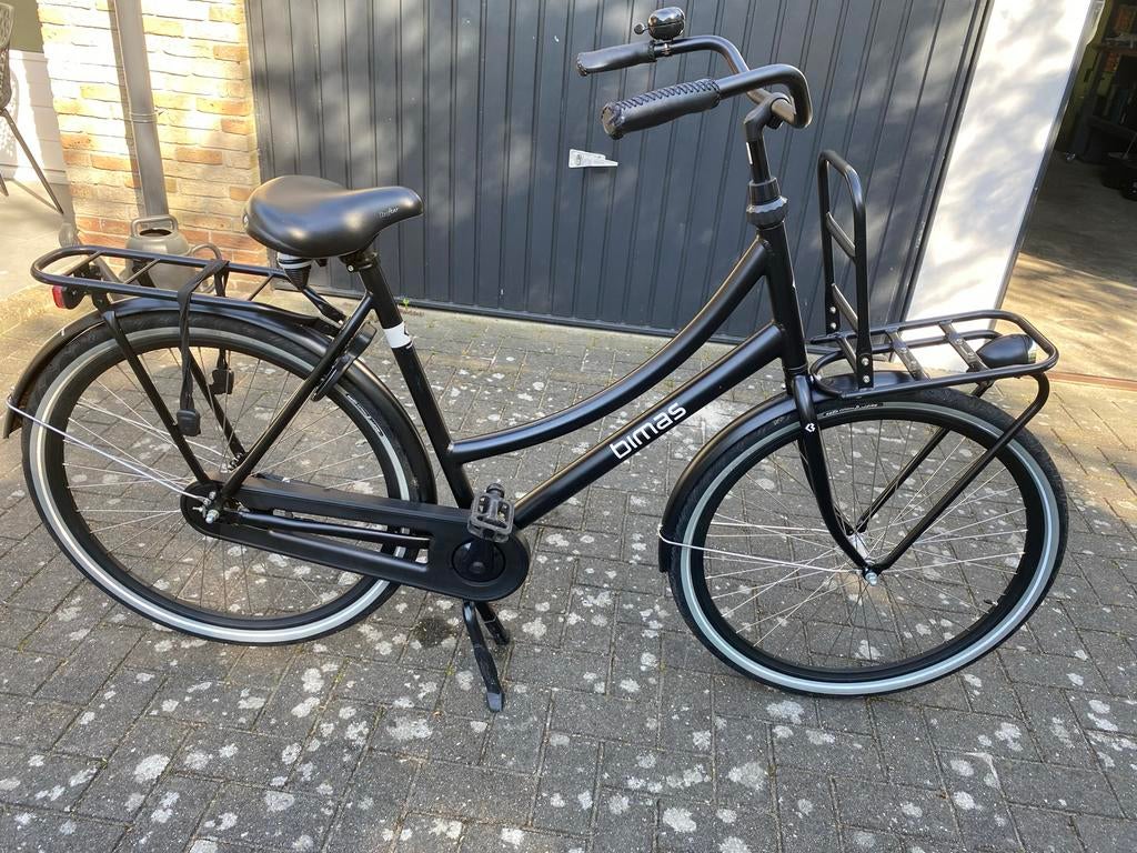 Nette Bimas dames transportfiets 28 inch, zwart, Terugtraprem, Versnellingen, Zo goed als nieuw, Ophalen