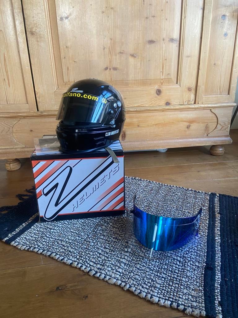 Zwarte Zamp kart helm - Maat 56, Ophalen of Verzenden, Tweedehands, Integraalhelm, Overige merken