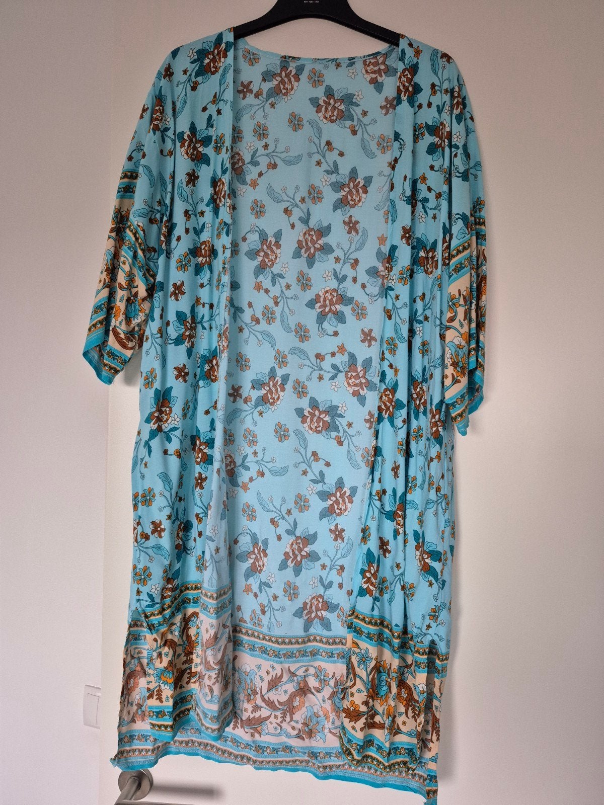 Ibiza Stijl Vest - Boho Kimono met Bloemenprint, Ophalen of Verzenden, Nieuw, Maat 38/40 (M), Blauw
