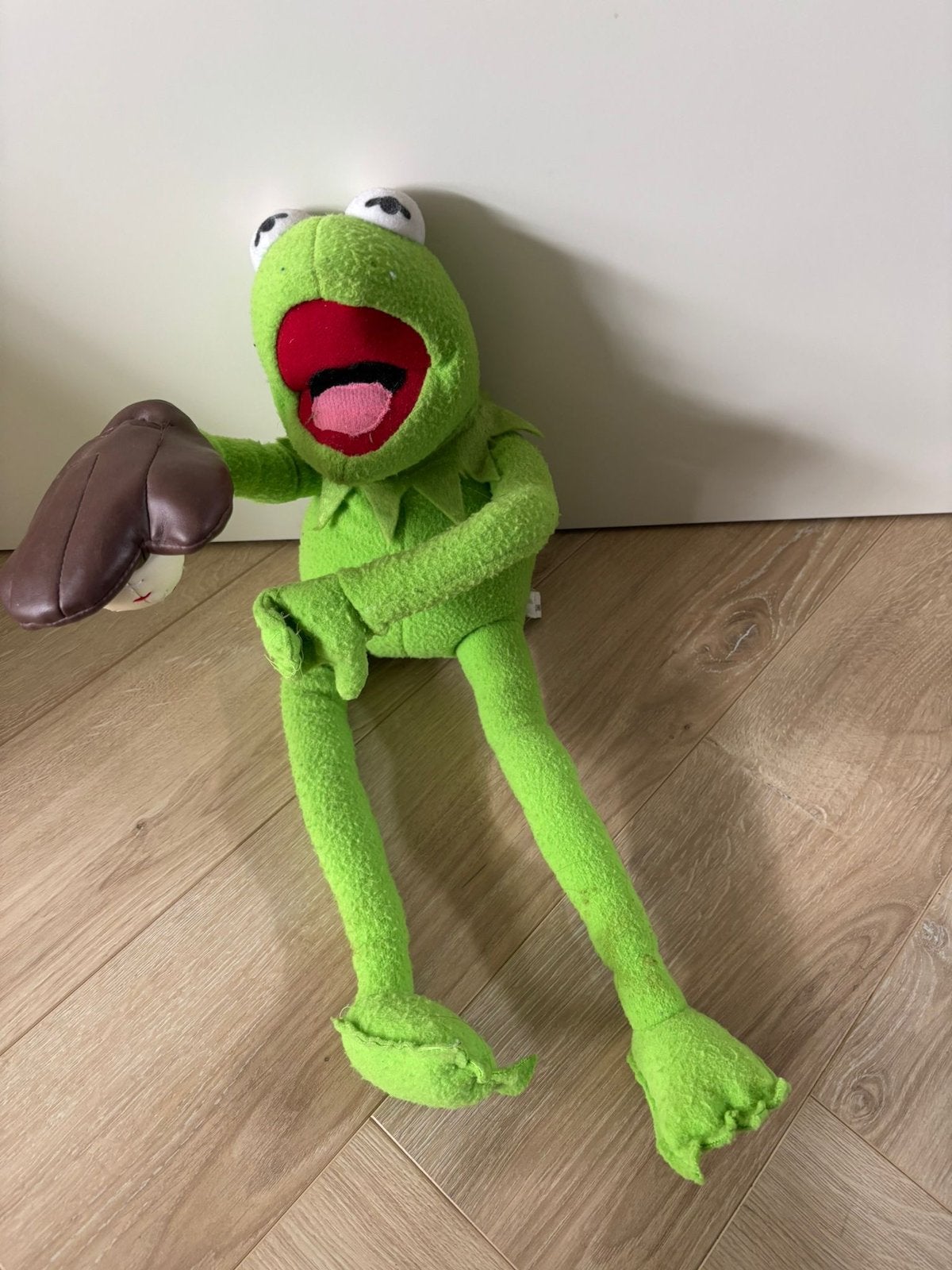 GROTE KERMIT DE KIKKER (HONKBALLER), Kikker, Groen, Ophalen of Verzenden, Zo goed als nieuw