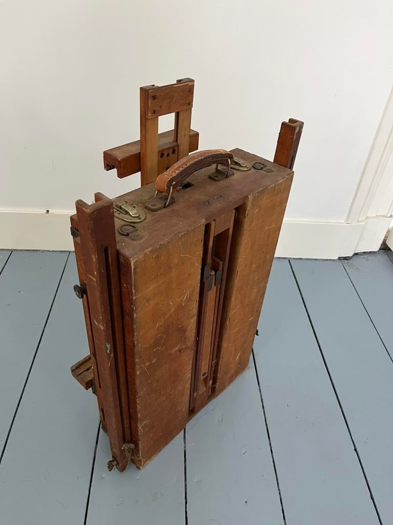 oude veldkist ezel, Hobby en Vrije tijd, Schilderen, Ophalen of Verzenden, Gebruikt, Ezel