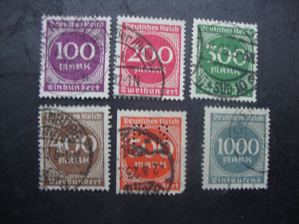 Duitse Rijk serie 268-273 Gestempeld, ( aanbieding ), Ophalen of Verzenden, Overige periodes, Gestempeld