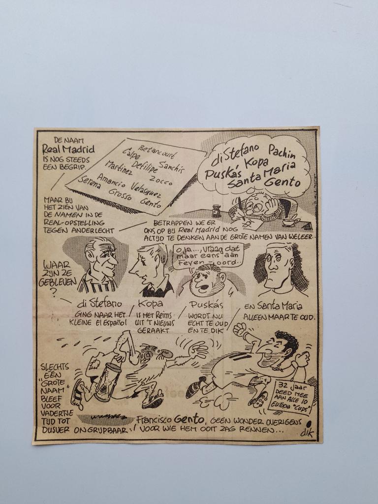 Voetbal: Oude karikaturen van voetbalspelers, Ophalen of Verzenden, Gebruikt, Overige binnenlandse clubs, Poster, Plaatje of Sticker