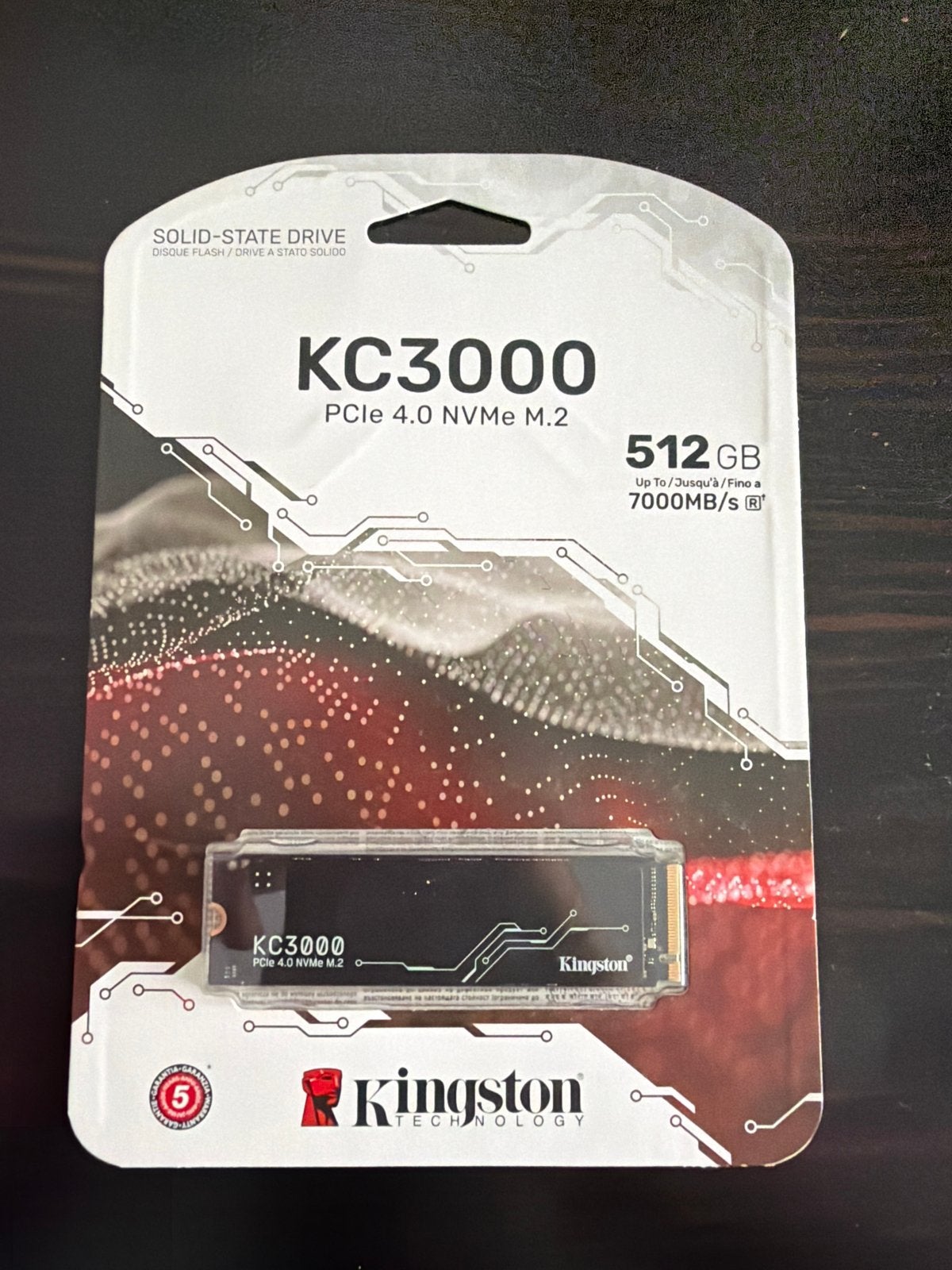 Kingston KC3000 PCIe 4.0 NVMe M.2 SSD 512GB, Computers en Software, Harde schijven, Intern, Server, SSD, Nieuw